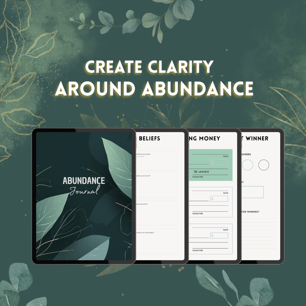 Abundance Journal – 42 Page Guided Workbook for Clarity & Mindset