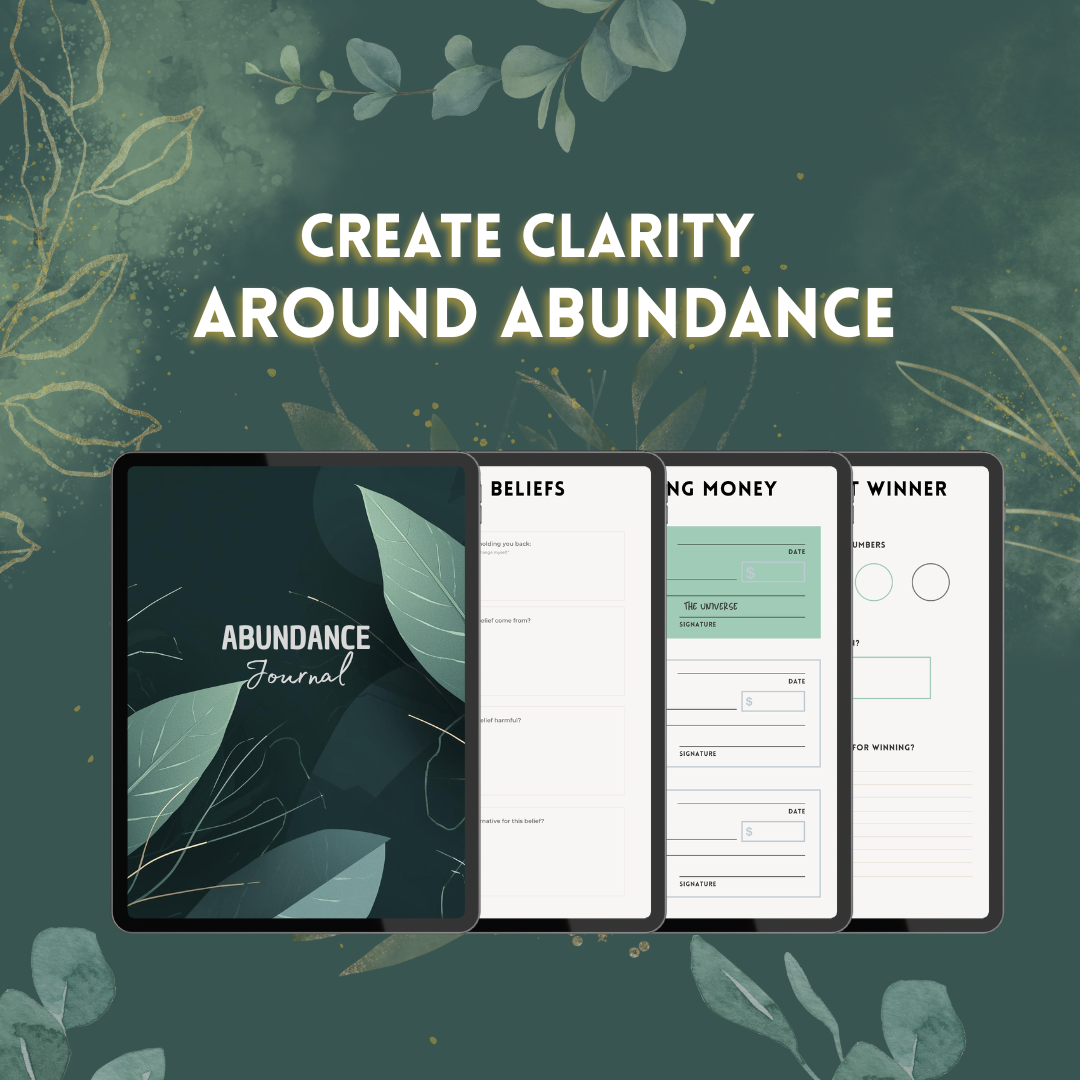 Abundance Journal – 42 Page Guided Workbook for Clarity & Mindset
