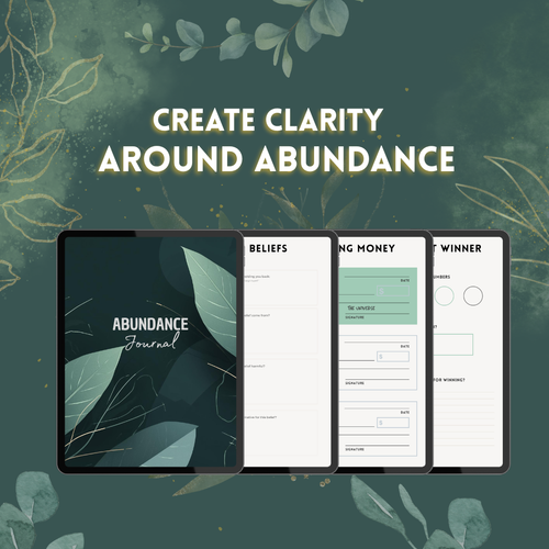 Abundance Journal – 42 Page Guided Workbook for Clarity & Mindset
