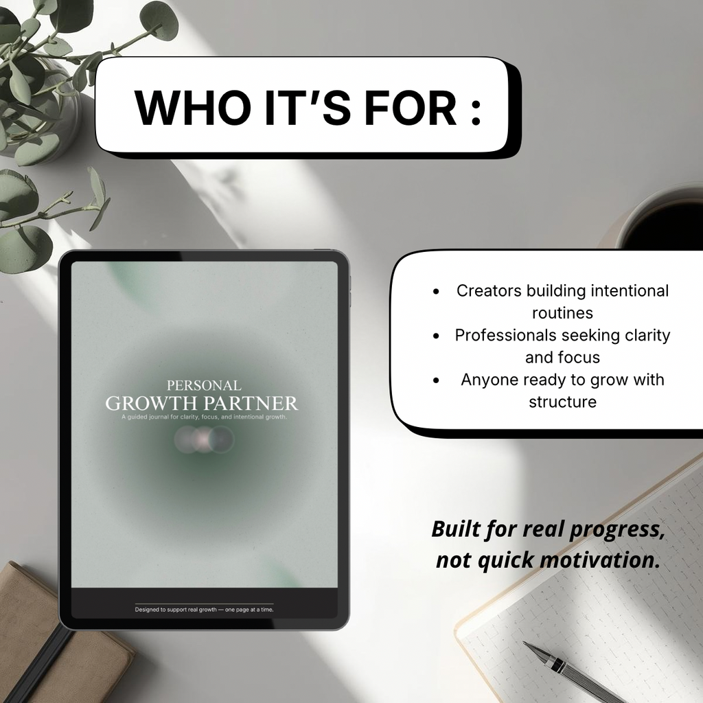 Personal Growth Partner™ – Digital Guided Journal for Clarity, Focus & Intentional Growth